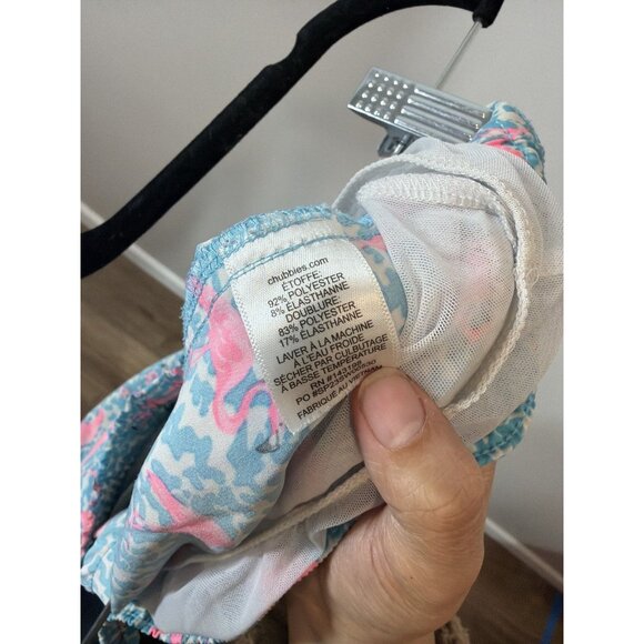 Chubbies Blue Flamingo Swim Trunks M The Domingos Are For Flamingos 5.5 Inseam - Picture 8 of 8